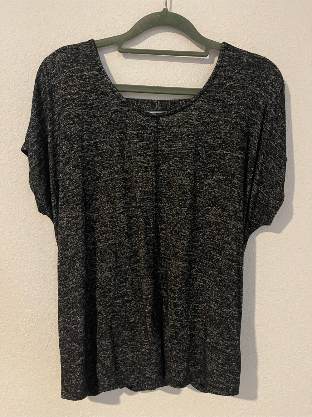 Express‎ Black Charcoal Heather Short Sleeve Tee